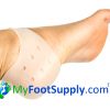 Gel Heel Protector, Gel heel sleeve, cracked heels, heel cracks, heel fissures, heel calluses, callused heels, callus heels, dry heels, painful heels, heel pain, heel protector,